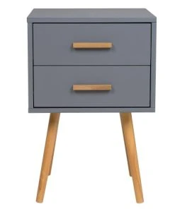 Beliani Table De Chevet Grise 40 Cm -Boutique Maisons du Monde table de chevet grise 40 cm 2