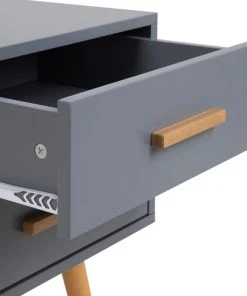 Beliani Table De Chevet Grise 40 Cm -Boutique Maisons du Monde table de chevet grise 40 cm 4