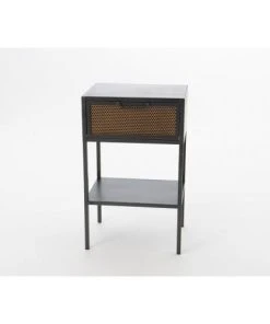 HELLIN Table De Chevet Industriel En Métal 1 Tiroir 1 Tablette -Boutique Maisons du Monde table de chevet industriel en metal 1 tiroir 1 tablette 2