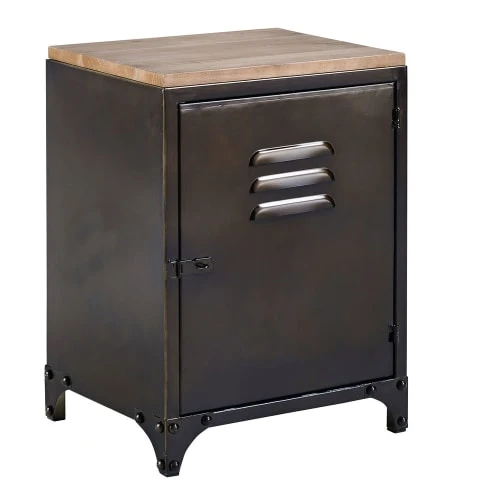 Maisons Du Monde Table De Chevet Industrielle En Métal Et Bois De Sapin 4 Maisons Du Monde Table De Chevet Industrielle En Métal Et Bois De Sapin – Image 2