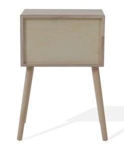 Mobili Rebecca Table De Chevet Majolique Avec 2 Tiroirs En Bois Marron -Boutique Maisons du Monde table de chevet majolique avec 2 tiroirs en bois marron 3