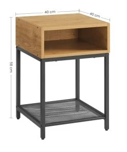 RED DECO Table De Chevet Médium MDF Chêne Clair H58CM -Boutique Maisons du Monde table de chevet medium mdf chene clair h58cm 3