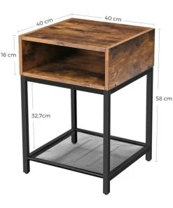 RED DECO Table De Chevet Médium MDF Marron H58CM -Boutique Maisons du Monde table de chevet medium mdf marron h58cm 5