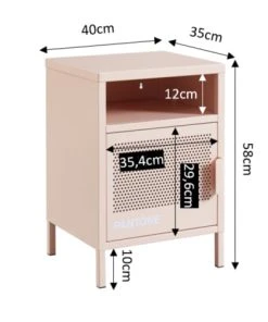 Pantone Table De Chevet Métal Rose Blush 40cm -Boutique Maisons du Monde table de chevet metal rose blush 40cm 2