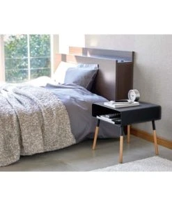 Yamazaki Table De Chevet Moderne En Métal Et Bois -Boutique Maisons du Monde table de chevet moderne en metal et bois 2