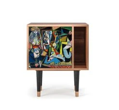 Storyz Table De Chevet Bleu 1 Porte L 58 Cm -Boutique Maisons du Monde table de chevet multicolore 1 porte l 58 cm women of algiers by pablo picasso 1