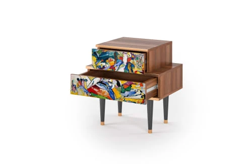 Storyz Table De Chevet Multicolore 2 Tiroirs L 58 Cm 8 Storyz Table De Chevet Multicolore 2 Tiroirs L 58 Cm – Image 6