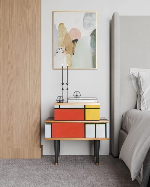 Storyz Table De Chevet Multicolore 2 Tiroirs L 58 Cm 4 Storyz Table De Chevet Multicolore 2 Tiroirs L 58 Cm – Image 2