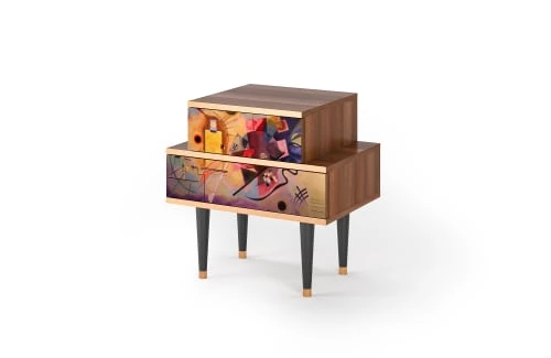 Storyz Table De Chevet Multicolore 2 Tiroirs L 58 Cm 5 Storyz Table De Chevet Multicolore 2 Tiroirs L 58 Cm – Image 3
