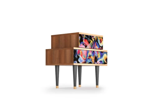 Storyz Table De Chevet Multicolore 2 Tiroirs L 58 Cm 6 Storyz Table De Chevet Multicolore 2 Tiroirs L 58 Cm – Image 4