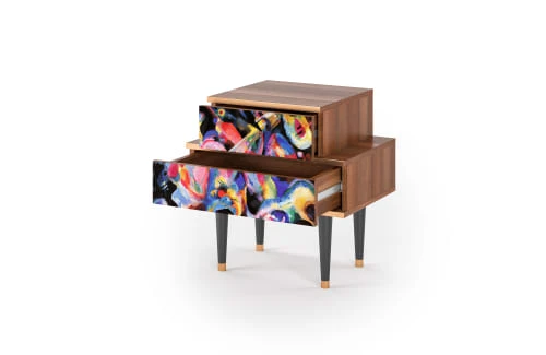 Storyz Table De Chevet Multicolore 2 Tiroirs L 58 Cm 8 Storyz Table De Chevet Multicolore 2 Tiroirs L 58 Cm – Image 6