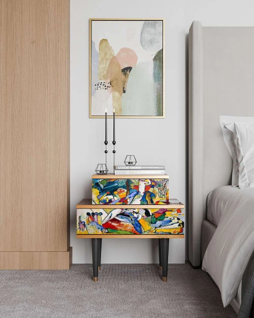 Storyz Table De Chevet Multicolore 2 Tiroirs L 58 Cm 4 Storyz Table De Chevet Multicolore 2 Tiroirs L 58 Cm – Image 2