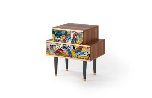 Storyz Table De Chevet Multicolore 2 Tiroirs L 58 Cm 5 Storyz Table De Chevet Multicolore 2 Tiroirs L 58 Cm – Image 3