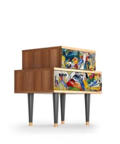 Storyz Table De Chevet Multicolore 2 Tiroirs L 58 Cm 11 Storyz Table De Chevet Multicolore 2 Tiroirs L 58 Cm -Boutique Maisons du Monde table de chevet multicolore 2 tiroirs l 58 cm 9