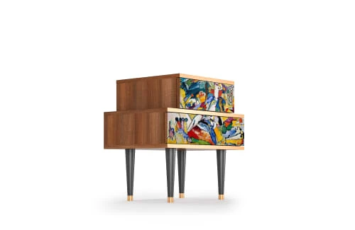 Storyz Table De Chevet Multicolore 2 Tiroirs L 58 Cm 6 Storyz Table De Chevet Multicolore 2 Tiroirs L 58 Cm – Image 4