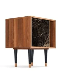 Storyz Table De Chevet Noir 1 Porte L 58 Cm -Boutique Maisons du Monde table de chevet noir 1 porte l 58 cm 3