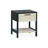 Alice's Garden Table De Chevet Noir Et Cannage 40 X 40 X 48cm -Boutique Maisons du Monde table de chevet noir et cannage 40 x 40 x 48cm