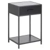 TOILINUX Table De Chevet Ou D'appoint 1 étagère Et Un Tiroir En Mdf Et Métal -Boutique Maisons du Monde table de chevet ou d appoint 1 etagere et un tiroir en mdf et metal 4