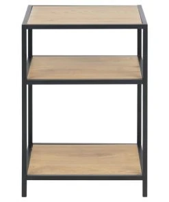 TOILINUX Table De Chevet Ou D'appoint 2 étagères En Mdf Et Métal Beige -Boutique Maisons du Monde table de chevet ou d appoint 2 etageres en mdf et metal beige 2