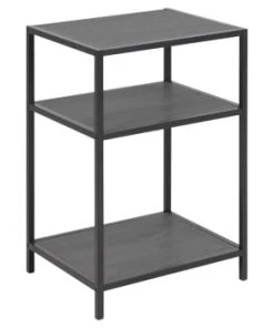 TOILINUX Table De Chevet Ou D'appoint 2 étagères En Mdf Et Métal Beige -Boutique Maisons du Monde table de chevet ou d appoint 2 etageres en mdf et metal noir sireine 1