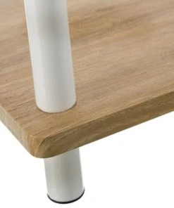 Wadiga Table De Chevet Ou D'appoint En Métal Blanc Et Bois 34x30x59cm -Boutique Maisons du Monde table de chevet ou d appoint en metal blanc et bois 34x30x59cm 2