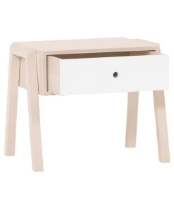 CALICOSY Table De Chevet Ou Tabouret 1 Tiroir - Blanc Et Beige -Boutique Maisons du Monde table de chevet ou tabouret 1 tiroir blanc et beige 4