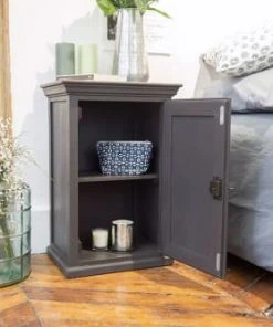 Passage Vernet Table De Chevet Parisienne En Pin Gris -Boutique Maisons du Monde table de chevet parisienne en pin gris 4