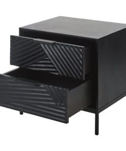 Boutique Maisons du Monde -Boutique Maisons du Monde table de chevet professionnelle en manguier massif et metal noirs 1000 11 38 209876 2