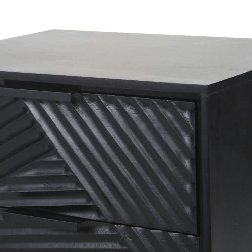 Maisons Du Monde Table De Chevet Professionnelle En Manguier Massif Et Métal Noirs 5 Maisons Du Monde Table De Chevet Professionnelle En Manguier Massif Et Métal Noirs – Image 3