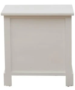 Mobili Rebecca Table De Chevet Rectangulaire Avec 2 Tiroirs En MDF Blanc -Boutique Maisons du Monde table de chevet rectangulaire avec 2 tiroirs en mdf blanc 4