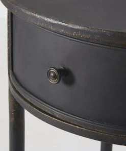 Maisons Du Monde Table De Chevet Ronde 1 Tiroir En Métal Noir -Boutique Maisons du Monde table de chevet ronde 1 tiroir en metal noir 1000 8 5 187416 4
