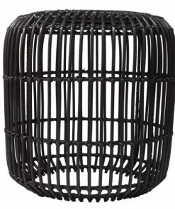 HYDILE Table De Chevet Ronde En Rotin Et En Teck -Boutique Maisons du Monde table de chevet ronde en rotin et en teck 2