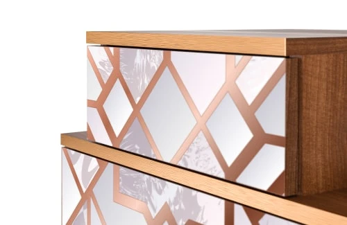 Storyz Table De Chevet Rose Clair 2 Tiroirs L 58 Cm 7 Storyz Table De Chevet Rose Clair 2 Tiroirs L 58 Cm â Image 5