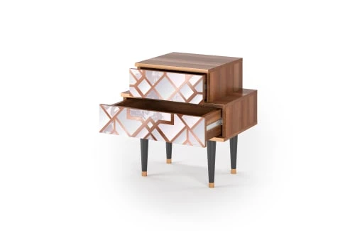 Storyz Table De Chevet Rose Clair 2 Tiroirs L 58 Cm 8 Storyz Table De Chevet Rose Clair 2 Tiroirs L 58 Cm â Image 6