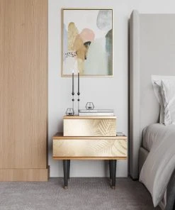 Storyz Table De Chevet Sable 2 Tiroirs L 58 Cm -Boutique Maisons du Monde table de chevet sable 2 tiroirs l 58 cm 1