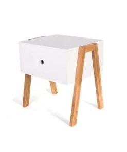 The Home Deco Factory Table De Chevet Scandi L. 44 X H. 45 Cm Gris -Boutique Maisons du Monde table de chevet scandi l 44 x h 45 cm blanc anja 1