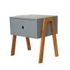 The Home Deco Factory Table De Chevet Scandi L. 44 X H. 45 Cm Gris
