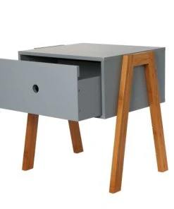 The Home Deco Factory Table De Chevet Scandi L. 44 X H. 45 Cm Gris -Boutique Maisons du Monde table de chevet scandi l 44 x h 45 cm gris 2