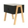 The Home Deco Factory Table De Chevet Scandi L. 44 X H. 45 Cm Noir