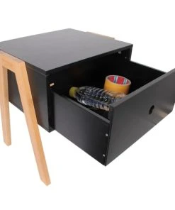 The Home Deco Factory Table De Chevet Scandi L. 44 X H. 45 Cm Noir -Boutique Maisons du Monde table de chevet scandi l 44 x h 45 cm noir 2