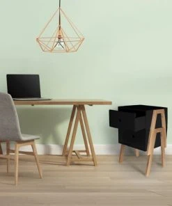 The Home Deco Factory Table De Chevet Scandi L. 44 X H. 45 Cm Noir -Boutique Maisons du Monde table de chevet scandi l 44 x h 45 cm noir 4