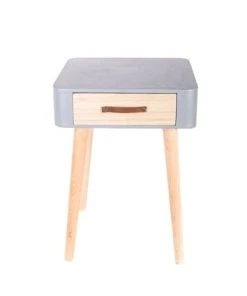 The Home Deco Factory Table De Chevet Scandinave 1 Tiroir Gris -Boutique Maisons du Monde table de chevet scandinave 1 tiroir gris 4