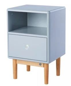 Meubles & Design Table De Chevet Scandinave Avec Tiroir Et Niche Gris -Boutique Maisons du Monde table de chevet scandinave avec tiroir et niche gris 2