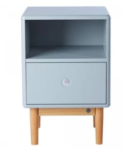 Meubles & Design Table De Chevet Scandinave Avec Tiroir Et Niche Gris