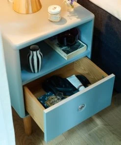 Meubles & Design Table De Chevet Scandinave Avec Tiroir Et Niche Gris -Boutique Maisons du Monde table de chevet scandinave avec tiroir et niche gris 4