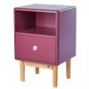 Meubles & Design Table De Chevet Scandinave Avec Tiroir Et Niche Rose
