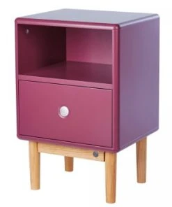 Meubles & Design Table De Chevet Scandinave Avec Tiroir Et Niche Gris -Boutique Maisons du Monde table de chevet scandinave avec tiroir et niche rose loma