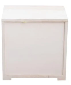 Mobili Rebecca Table De Chevet Sculpté Avec 2 Tiroirs En Bois Blanc Et Gris -Boutique Maisons du Monde table de chevet sculpte avec 2 tiroirs en bois blanc et gris 4