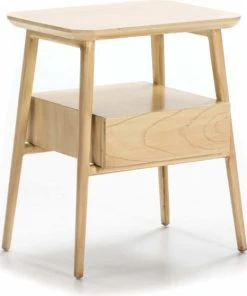Thai Natura Table De Chevet Tradition 1 Tiroir En Bois Clair