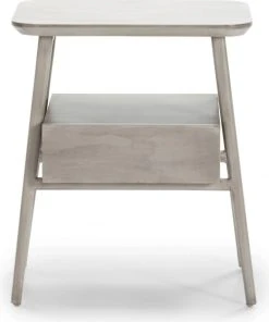 Thai Natura Table De Chevet Tradition 1 Tiroir En Bois Gris Clair -Boutique Maisons du Monde table de chevet tradition 1 tiroir en bois gris clair 2